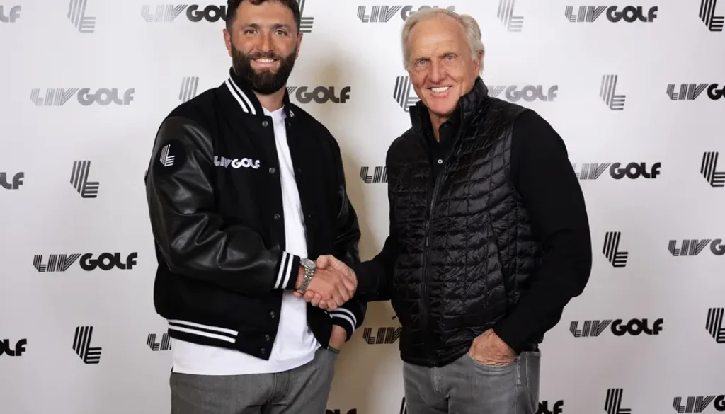 jon-rahm-joins-liv-golf-shakes-hands-with-greg-norman